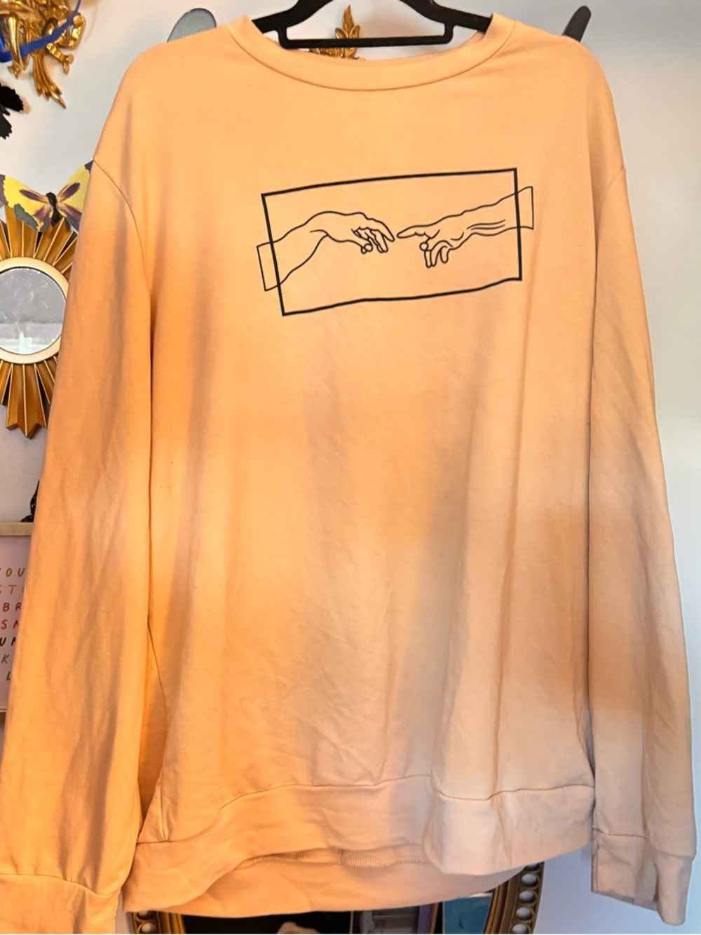 SHEIN Adam & God Graphic LS Sweatshirt
